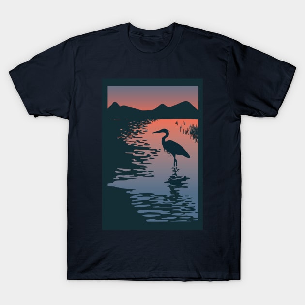 Meditation on the Heron T-Shirt by divafern